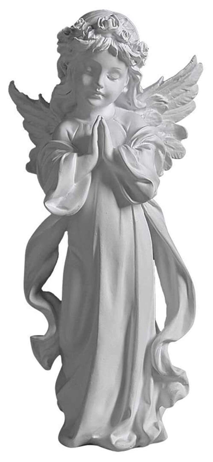 Handiya Folded Hands Angel Girl Statue - Elegant Resin Sculpture for Home Decor, Gift & Art Collection | Perfect for Living Room, Bedroom & Wedding Decorations