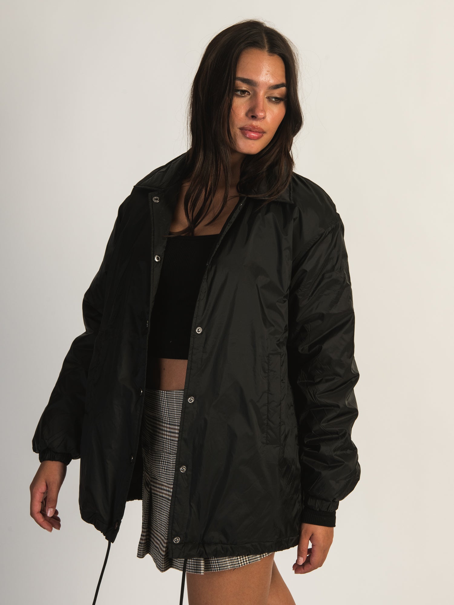 AZALEA WANG The Savvy Coaches Jacket - Stylish Women's Lightweight Track Jacket for Casual Wear & Outdoor Activities