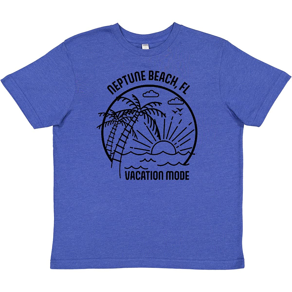 Inktastic Summer Vacation Mode Neptune Beach Florida Youth T-Shirt - Comfortable Graphic Tee for Boys & Girls - Perfect Beach Trip, Family Vacation & Summer Outfit