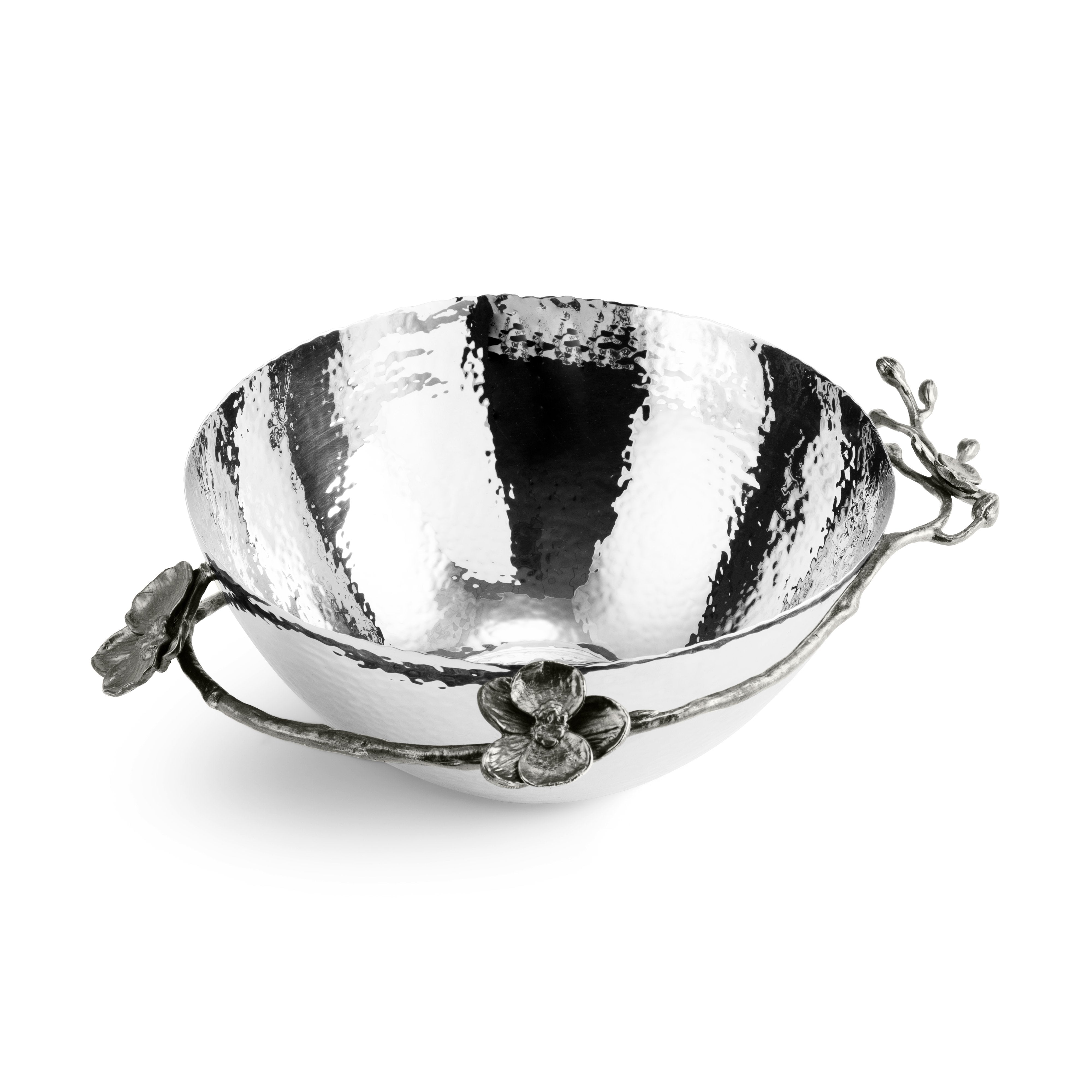 Premium Black Orchid Bowl - Elegant Ceramic Serving Dish for Salads, Desserts & Snacks | Perfect for Dining, Entertaining & Home Decor