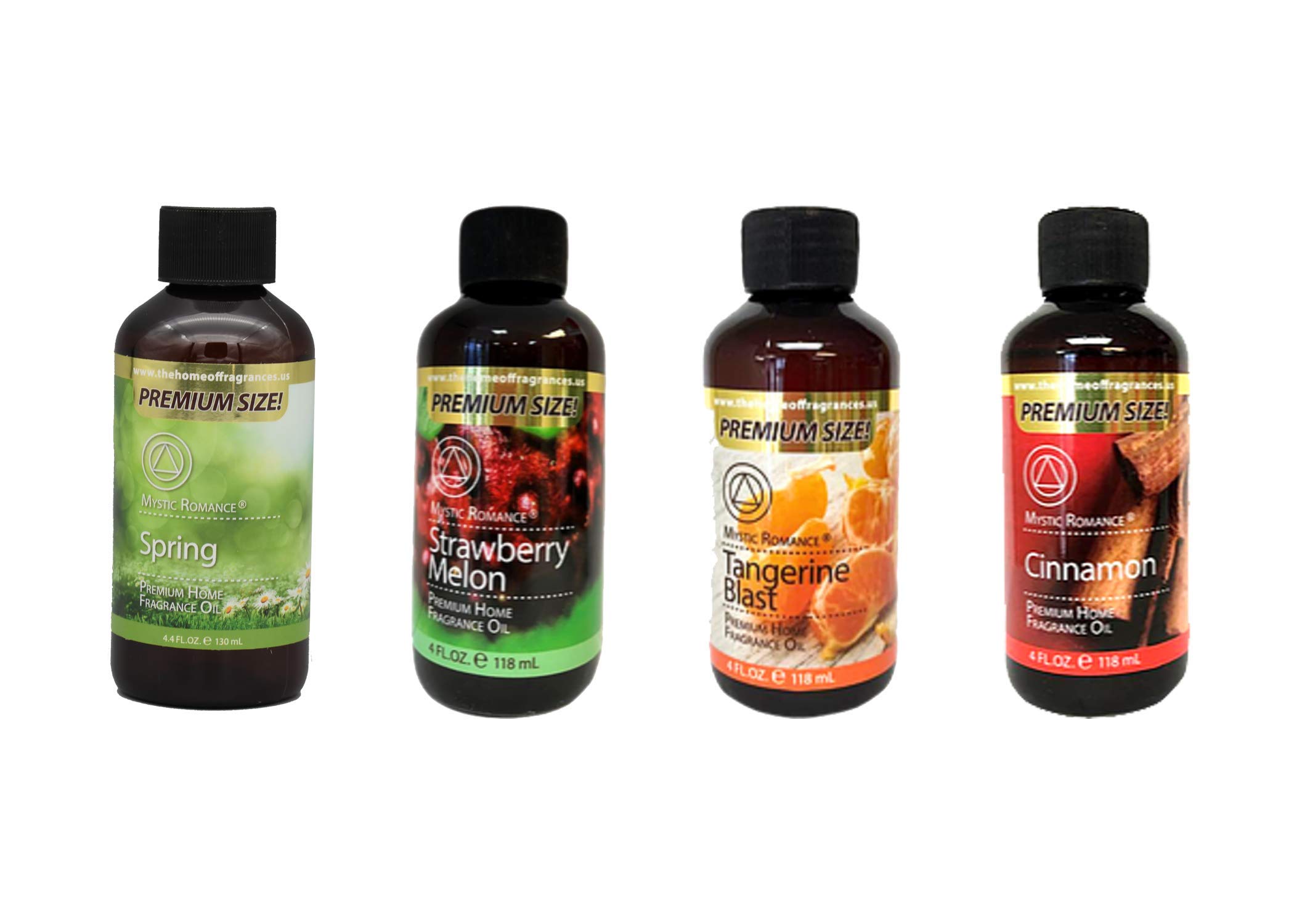 4 Pack of 4oz Fragrance Oils for Home, Diffuser & Candle Making - Premium Essential Oil Blends for Aromatherapy and Relaxation