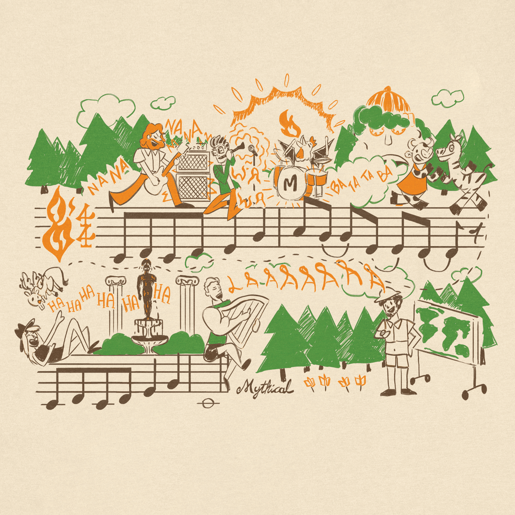 GMM Theme Song T-Shirt - Soft Cotton Crewneck Tee for Men & Women (Sand Color) | Perfect for Casual Wear, Fan Merch, and Everyday Outfits