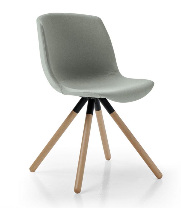 Comfortable Cocoon Chair with Wooden Base - Cozy Upholstered Lounge Chair for Living Room, Bedroom or Reading Nook