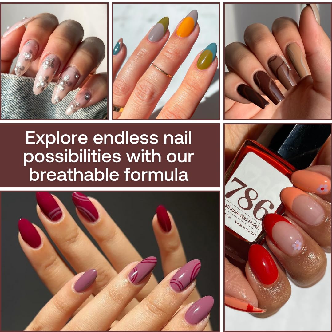 Breathable Vegan Nail Polish - Cruelty-Free & Halal for Healthy Nails - Fast Drying for Daily Use