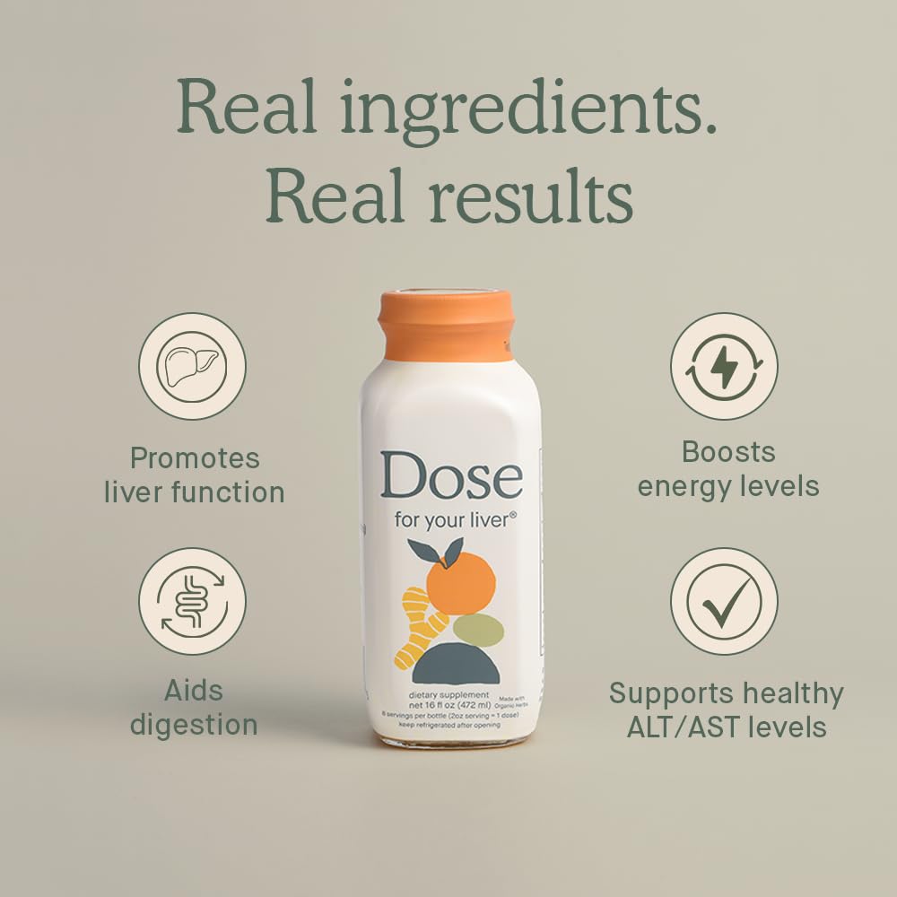Liver Support Supplement Shot - Non GMO, Vegan, Gluten Free, Kosher Pareve | 16oz (9 Bottles) with 2oz Shot Glass (2 Glasses) | Detox & Wellness Boost for Daily Health Routine