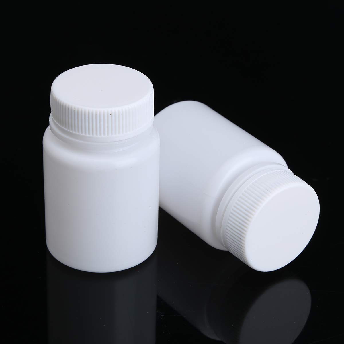 10pcs White 20ml Plastic Pill Storage Containers - Portable Empty Medicine Bottles for Solid Powder & Chemicals | Travel, First Aid, Lab & DIY Organizing