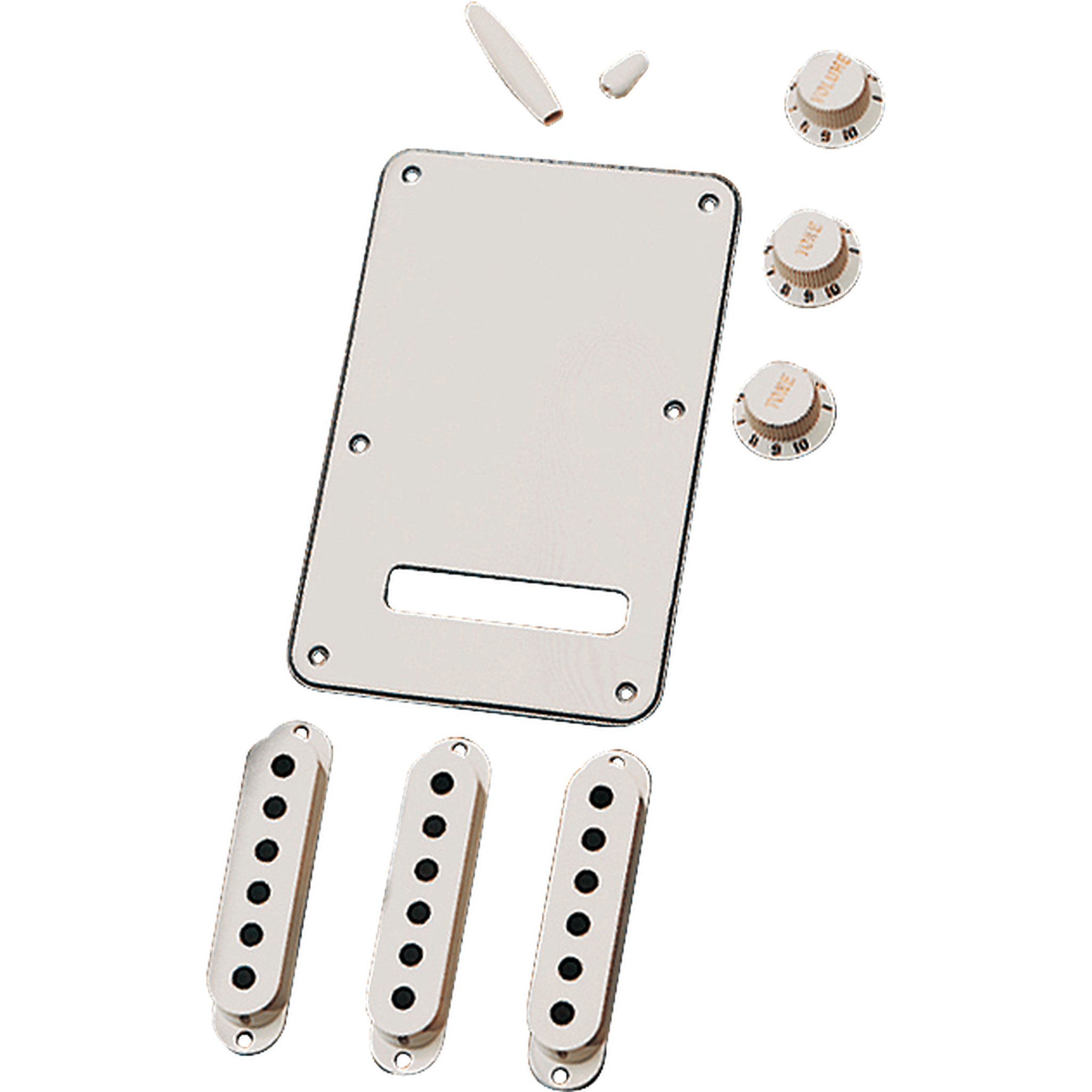 Fender Stratocaster Guitar Accessory Kit - White | Replacement Parts & Maintenance Tools for Electric Guitars | Perfect for Musicians & Guitar Enthusiasts