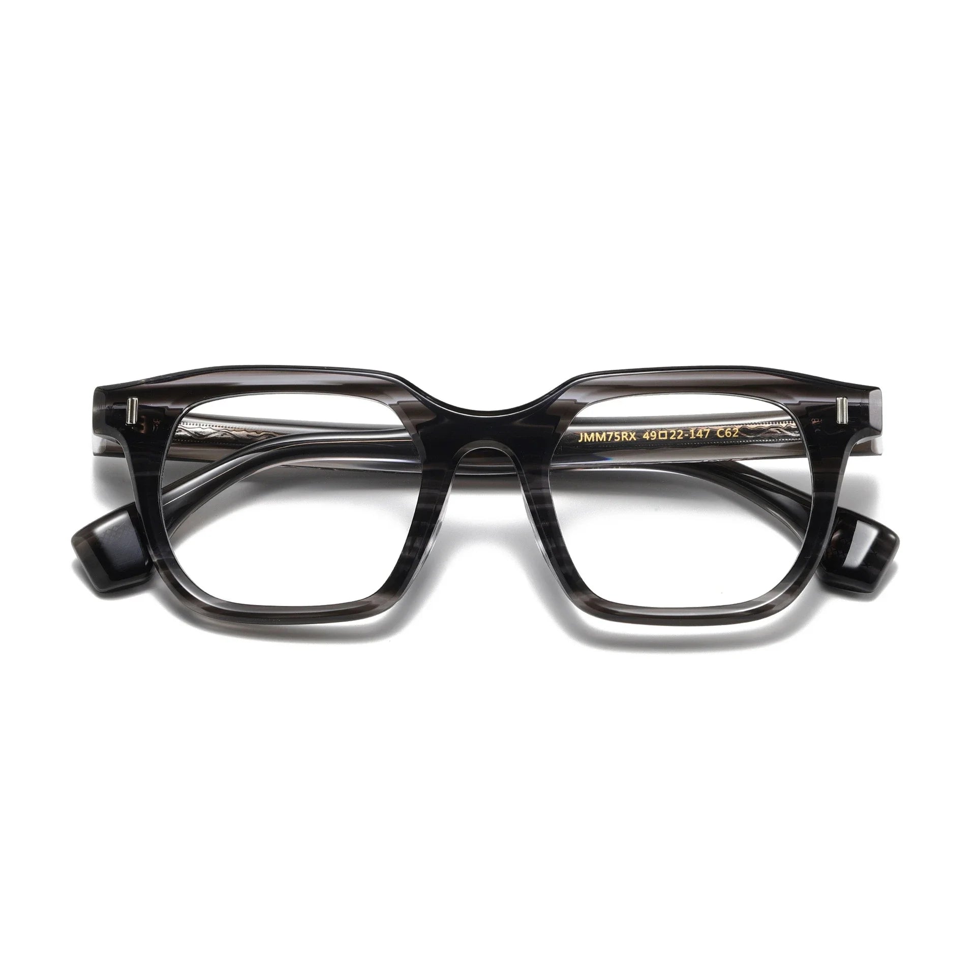 Aror Unisex Full Rim Square Brow Line Acetate Eyeglasses 94751 - Stylish & Durable Eyewear for Men & Women - Perfect for Work, Reading & Fashion Accessories