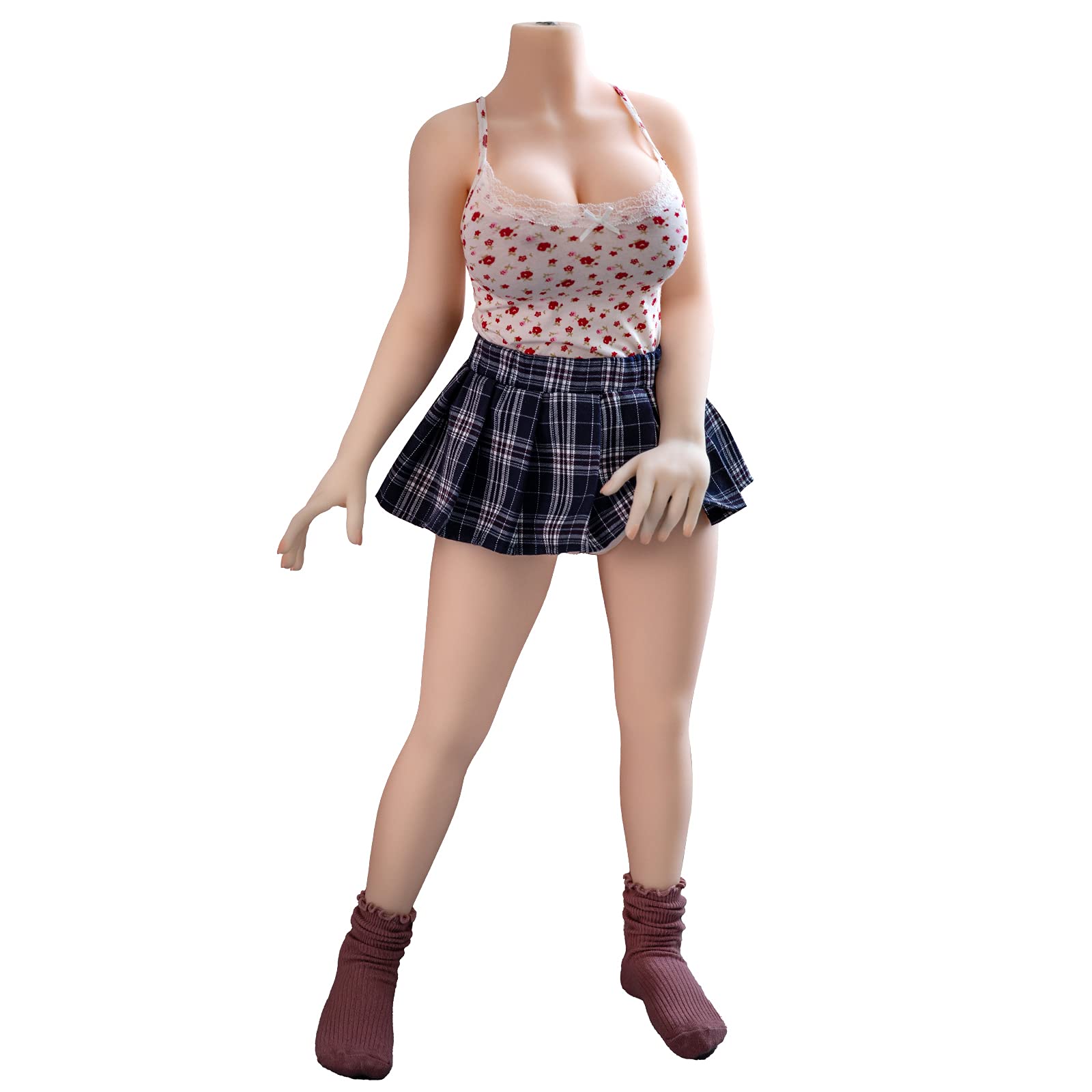 Premium Jelly Material Realistic Sex Doll - 40inch Big Breasts Female Torso with Skeleton | Non-Inflatable Insertable Male Masturbator & Blowjob Toy for Adults | Perfect for Discreet Solo Play and Couples Fantasy Exploration