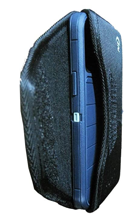 Nite Ize Hardshell Nylon Phone Pouch for Samsung Galaxy S24/S23/S22 Ultra/S21/S20 Plus 5G - Rugged Heavy Duty Holster with Fixed Belt Clip - Compatible with Defender & Commuter Cases (Horizontal Carry) - Perfect for Outdoor Activities, Construction Work & Active Lifestyles