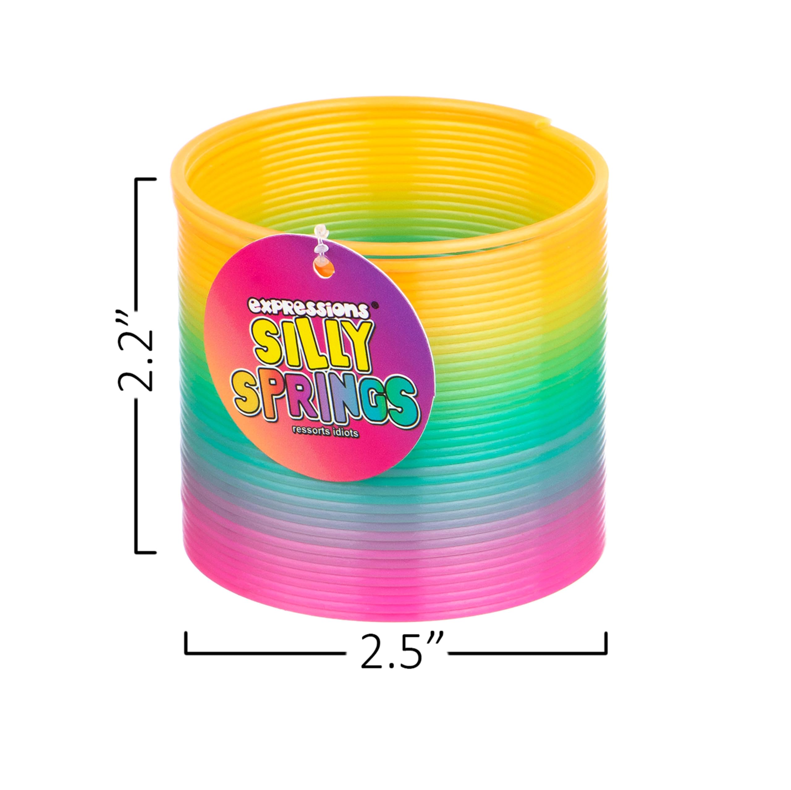 Expressions 6-Piece Silly Springs Collection - Bulk Rainbow Coil Spring Pack, Colorful Stretchy Spring Toys for Kids, Toddlers & All Ages | Fun Sensory Fidget Toys for Stress Relief, Classroom Rewards & 90s Nostalgia Play