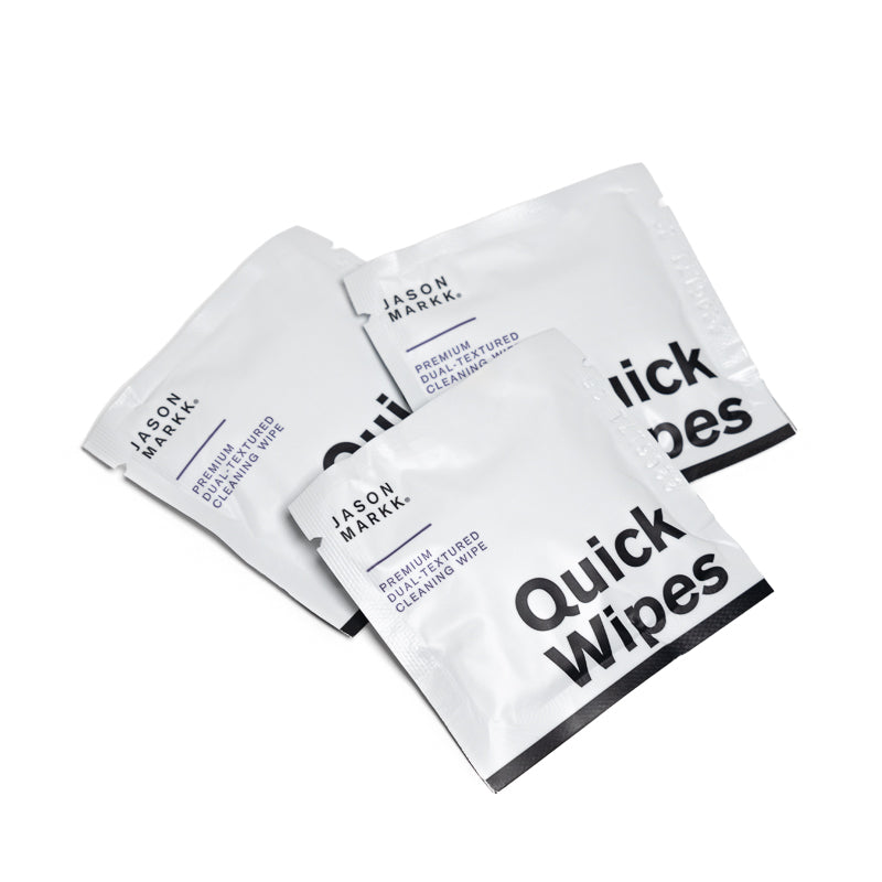 Jason Markk Quick Wipes 3 Pack - Premium Shoe Cleaning Wipes for Sneakers, Leather & Athletic Shoes - On-The-Go Shoe Care for Gym, Work & Travel