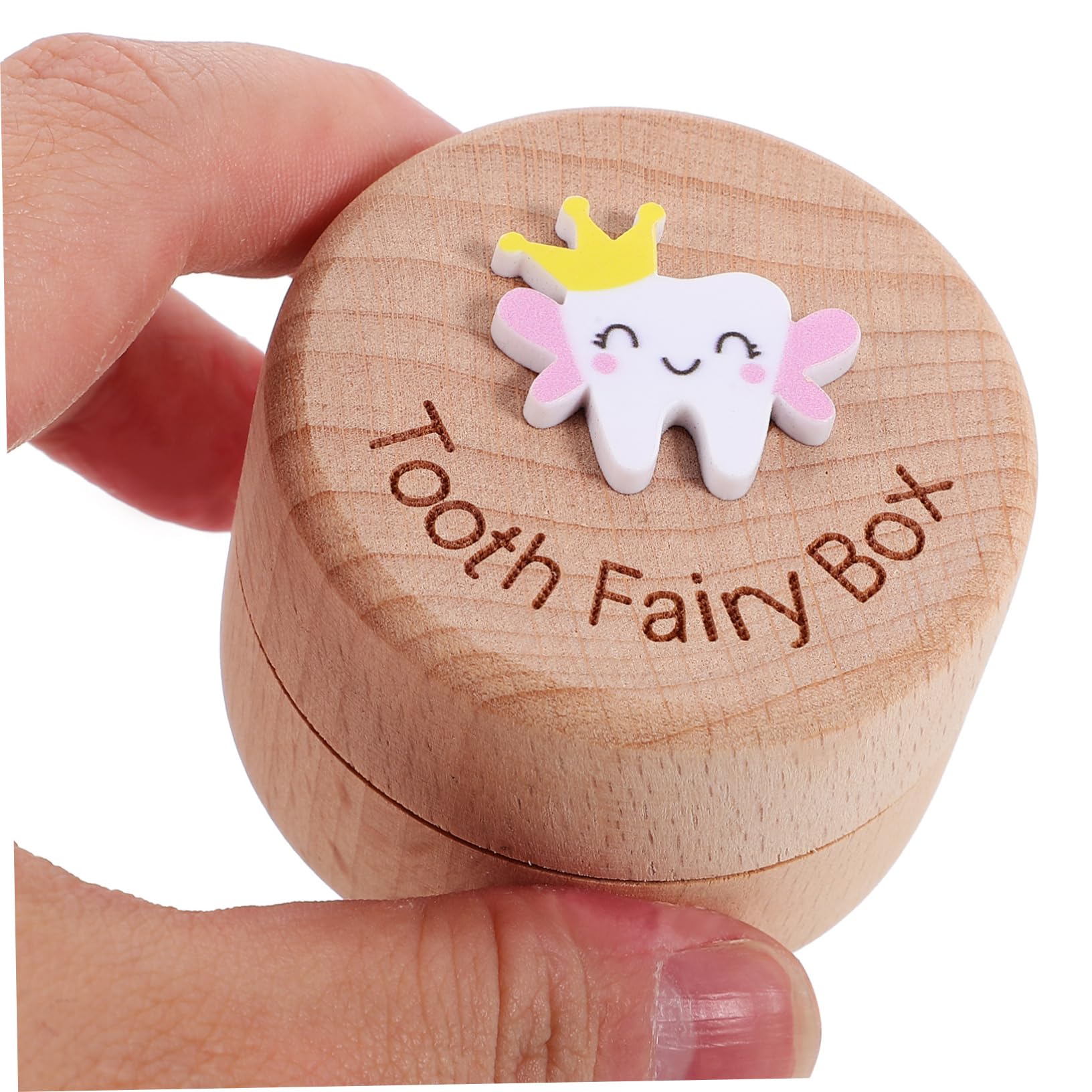 VOSAREA Wooden Tooth Box for Kids - Children's Tooth Holder & Baby Teeth Storage Organizer - Perfect for Tooth Fairy Gifts, First Lost Tooth Keepsake, and Memory Preservation