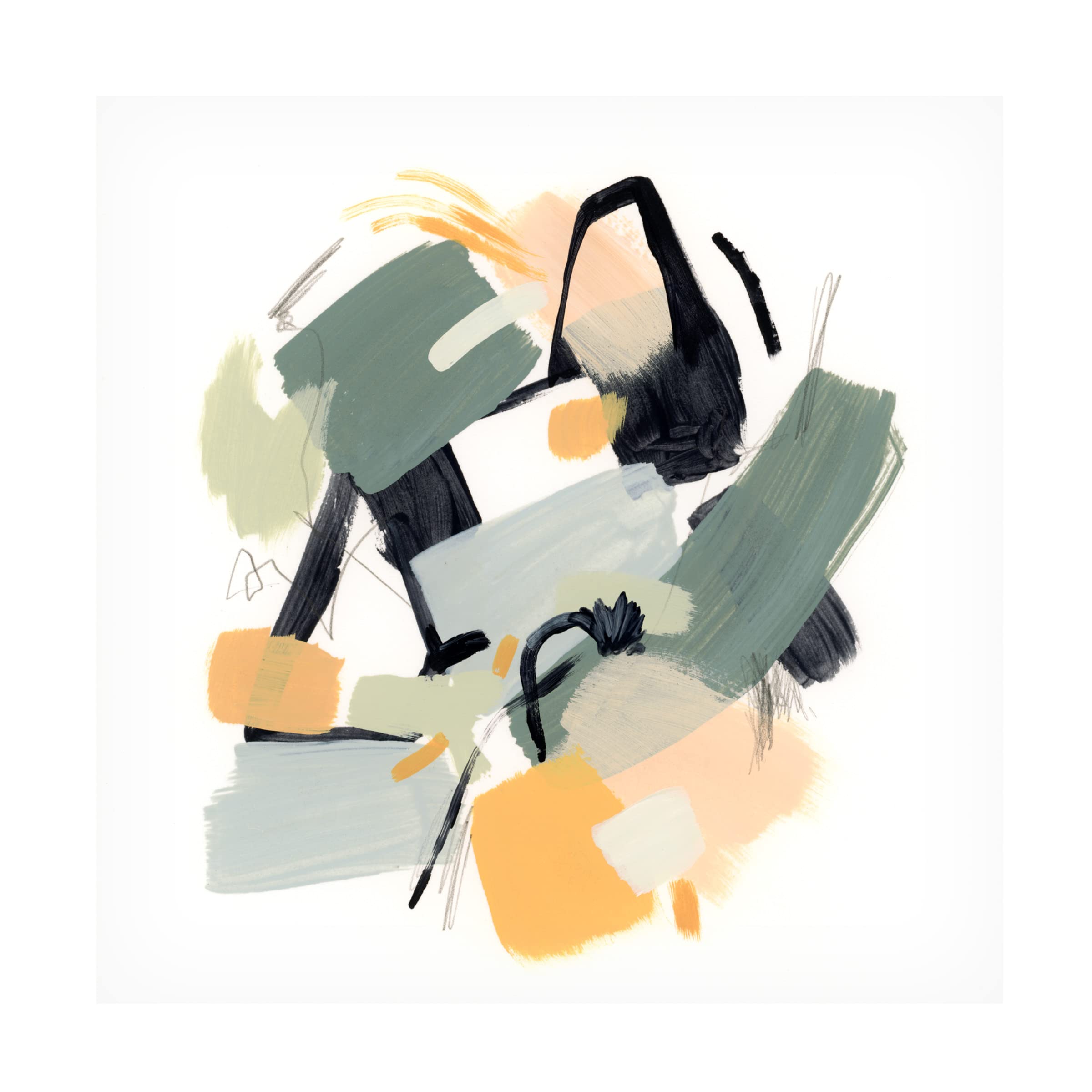 Victoria Barnes 'Covey I' Canvas Wall Art Print - Modern Abstract Painting for Living Room, Bedroom & Office Decor | Trademark Fine Art Collection