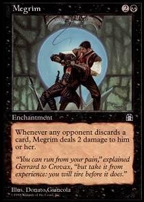 Magic: The Gathering - Megrim Card from Stronghold Set | MTG Black Enchantment for Discard Strategy & Competitive Play