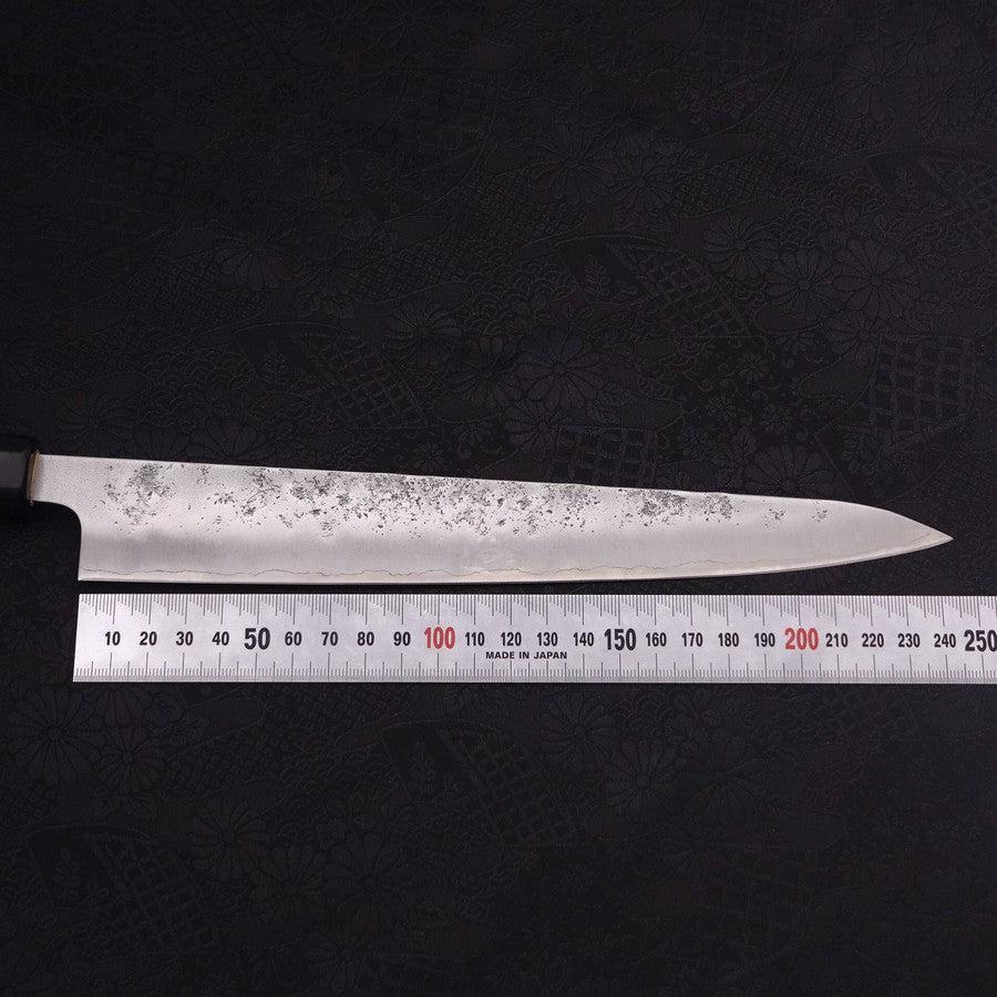 Premium Sujihiki Knife 240mm - Silver Steel #3 Nashiji Blade with Buffalo Magnolia Handle - Perfect for Sushi, Sashimi & Meat Slicing