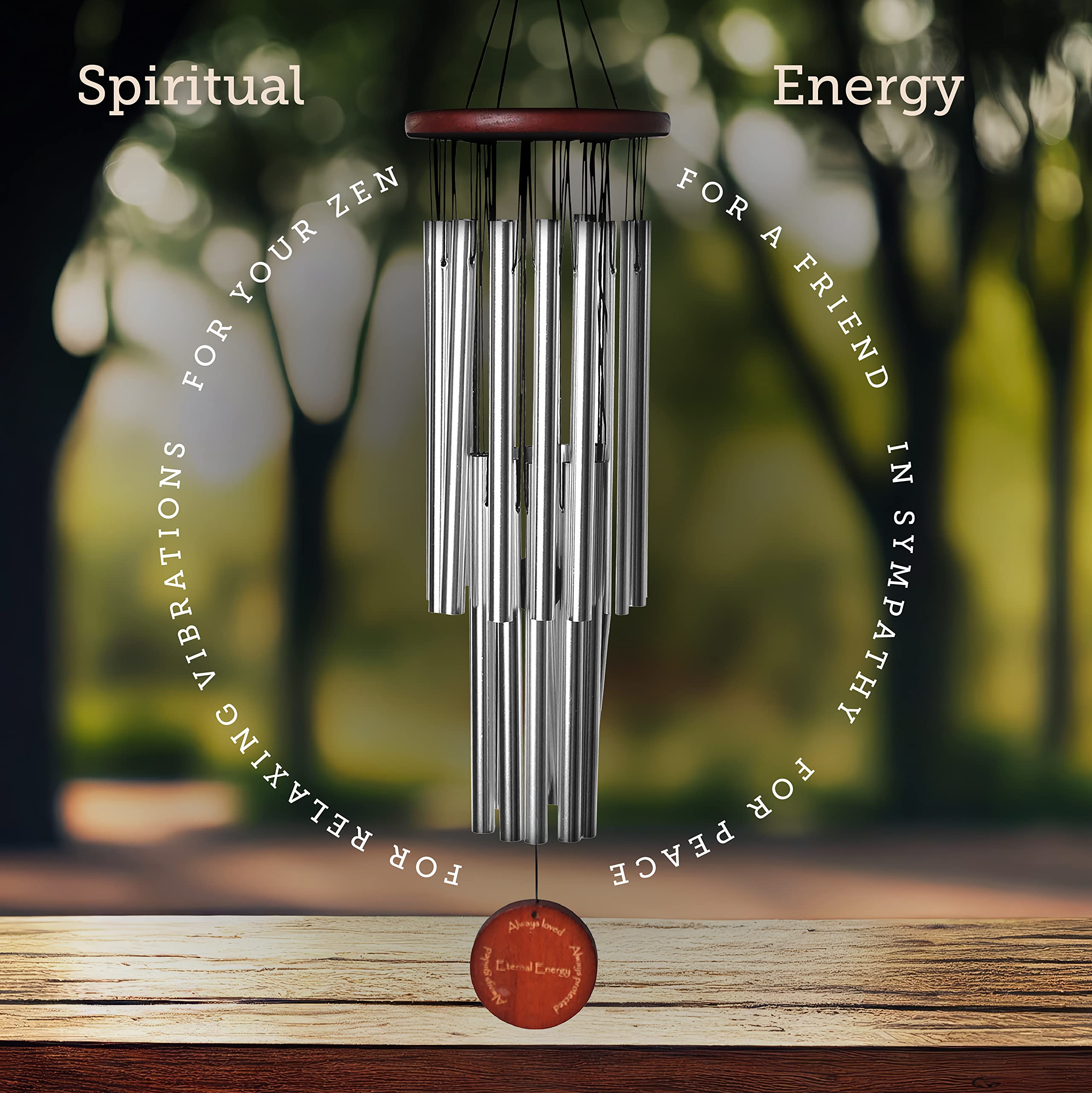 Premium Large Aluminum Wind Chimes for Outdoor Zen Garden Decor - Memorial Wind Chimes with Wind Catcher for Patio, Yard & Sympathy Gifts | Creates Soothing Ambience for Relaxation & Meditation Spaces