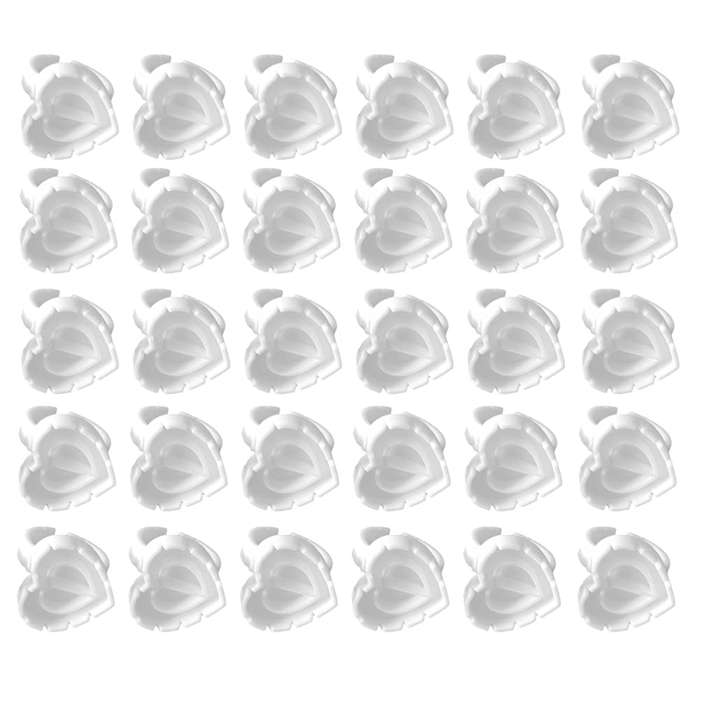 Beaupretty 100Pcs Disposable Eyelash Glue Cups - Lash Extension Glue Holder Rings with Fanning Blossom Design - Perfect for Professional & DIY Eyelash Extensions at Home or Salon