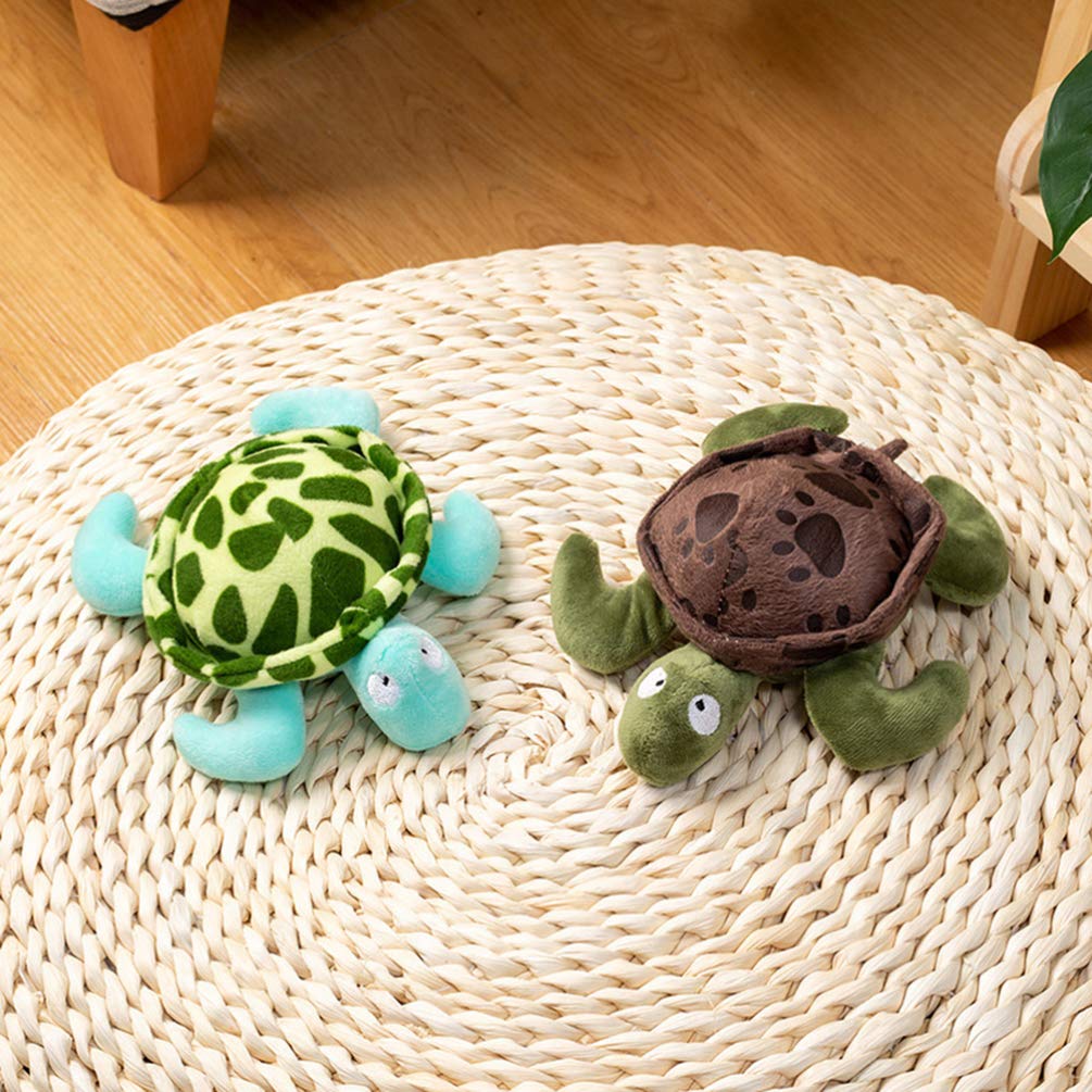 Balacoo Small Dog Chew Toys - Turtle Shaped Puppy Teething Toys with Squeaker, Durable Biting Plush for Puppies & Comfort Pet Toy - Perfect for Teething Relief, Playtime & Anxiety Relief