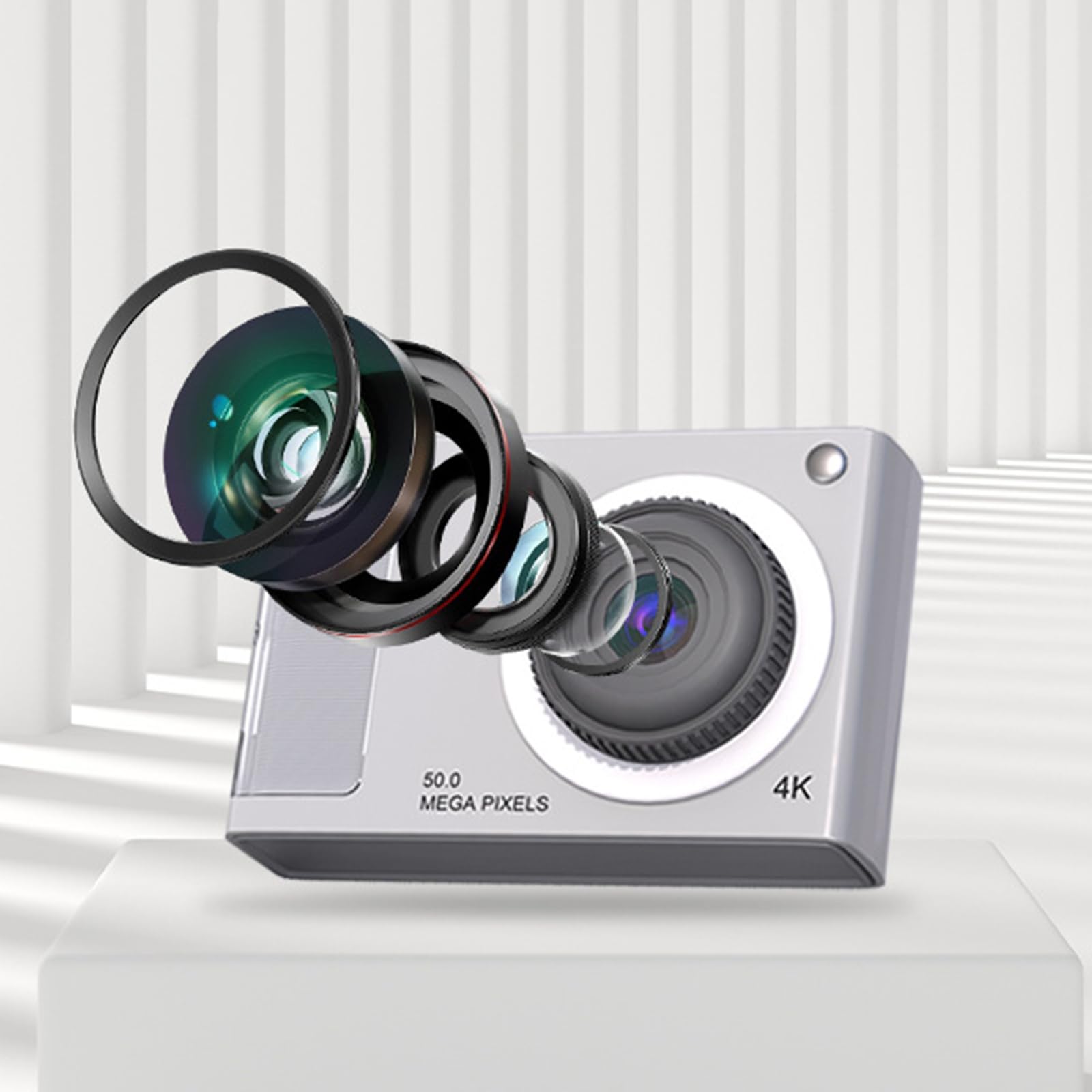 **LUOFENG 48MP Dual Lens Small Monitor Camera - 4K HD 3264x2448 Resolution CCD Sensor Digital Camera for Kids, Boys & Girls - Perfect for Travel, Vlogging & Outdoor Adventures**