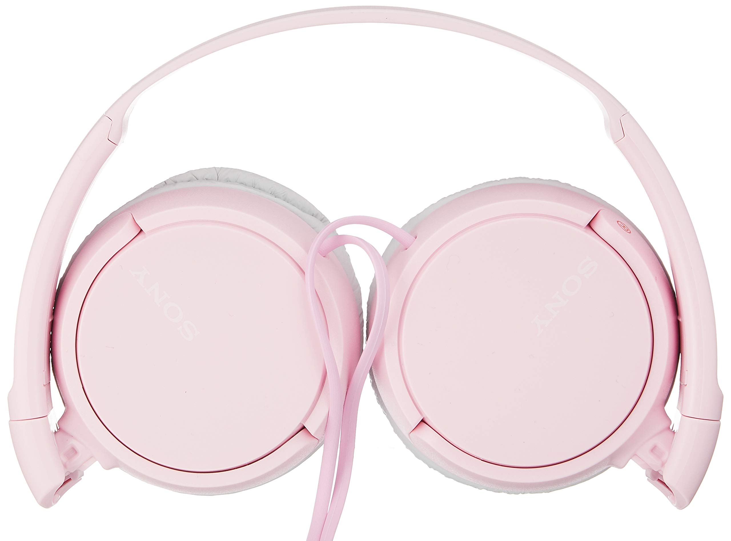 Sony MDR-ZX110-P Foldable On-Ear Headphones with Dynamic Sound - Lightweight & Portable for Travel, Workout, Commuting (Pink)