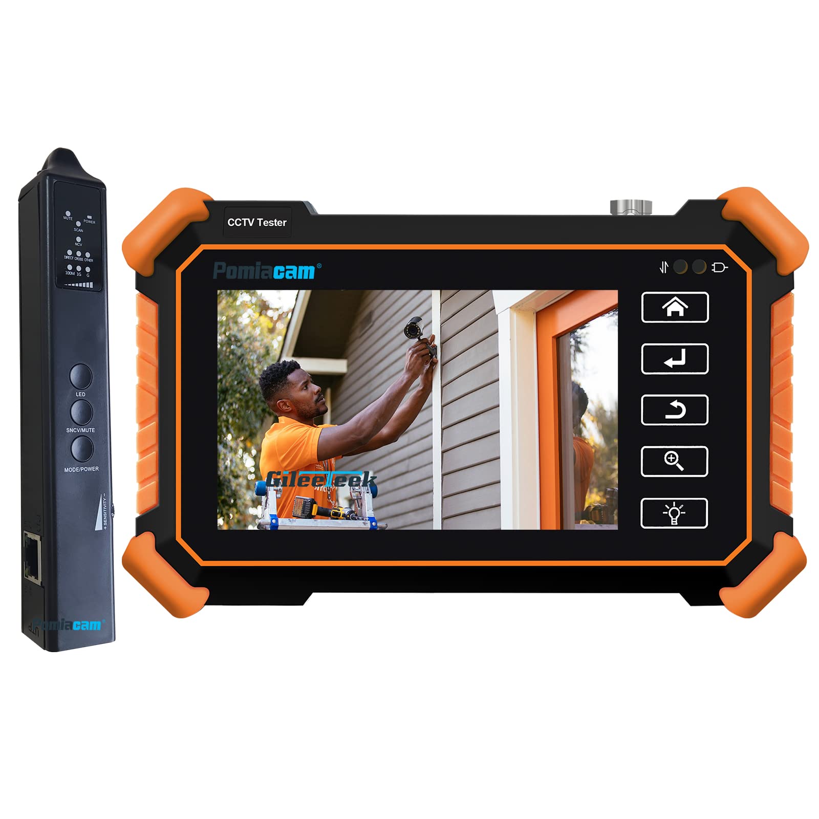 IPC-1910 Plus 4 Inch Touch Screen IP Camera Tester - 8K/4K/8MP Resolution, Supports H.265, POE, PTZ, WiFi & RS485 - Compatible with Coax, AHD, CVI, TVI Cameras - Ideal for CCTV Installation, Security System Testing & Camera Maintenance