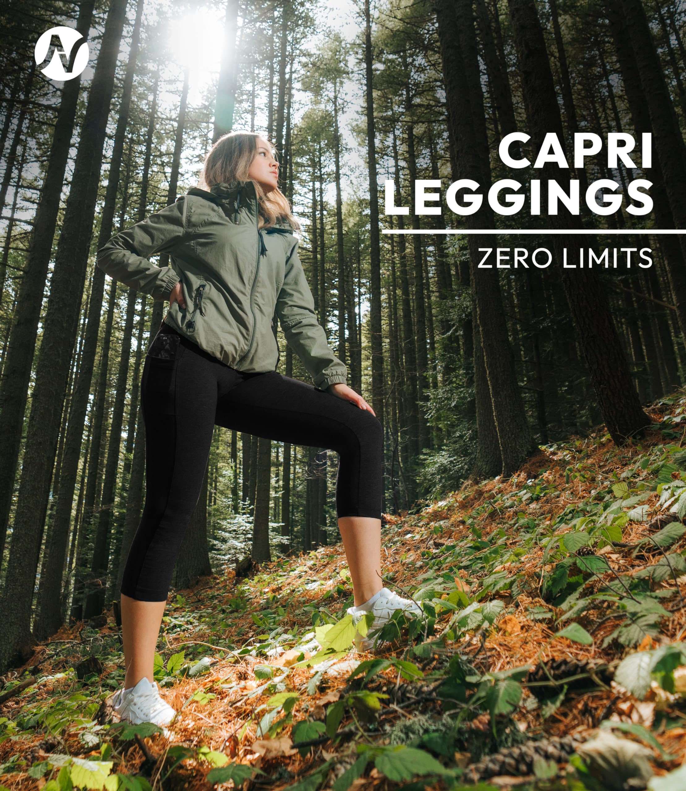 **Nirlon Women's High Waisted Capri Leggings with Pockets - Breathable Workout Leggings for Yoga, Running & Casual Wear**