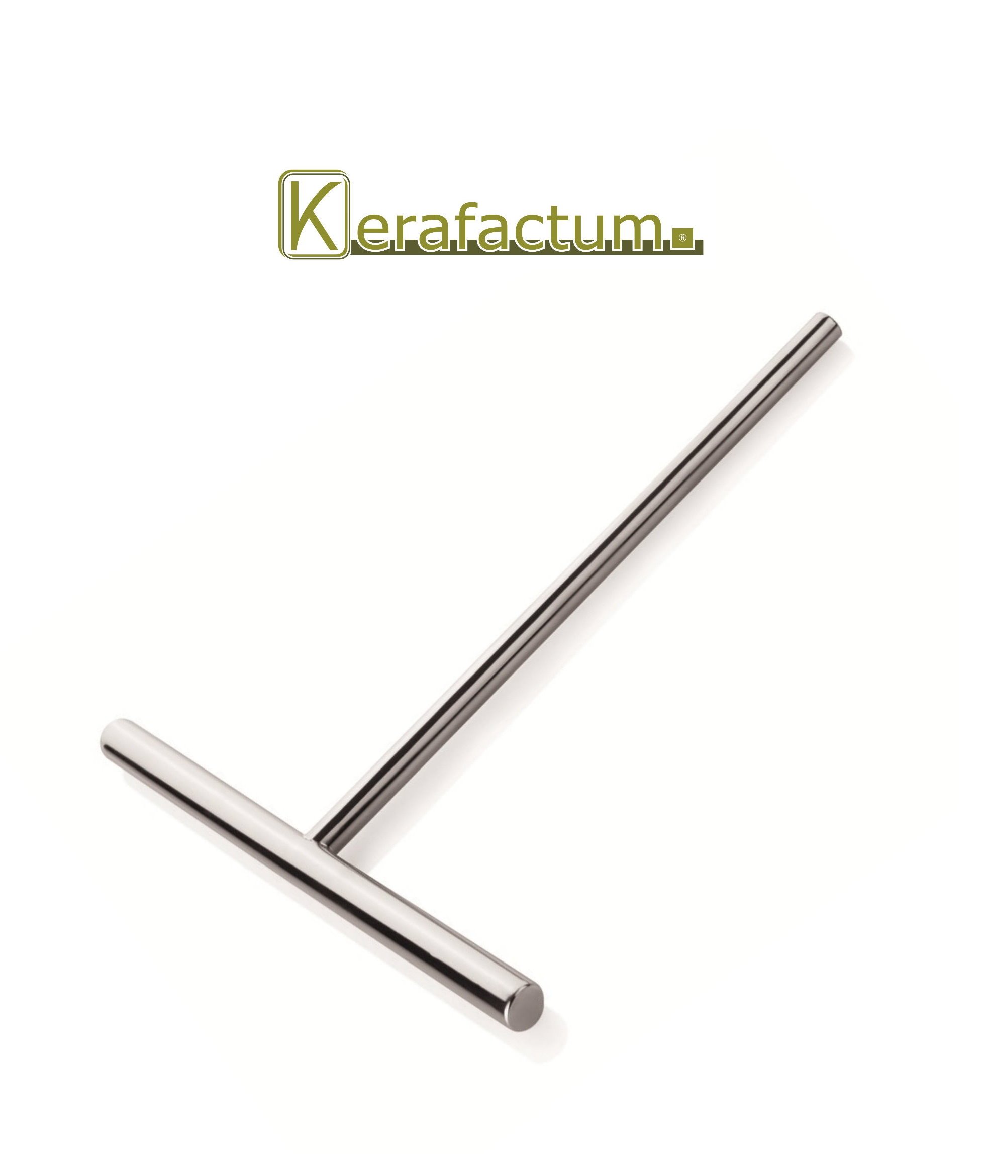 Kerafactum 20cm Stainless Steel Stendipasta Crepe Maker - Long Handle Dough Spreader for Perfect Crepes & Pancakes - Ideal for Home Kitchens, Breakfast Restaurants & Catering Events