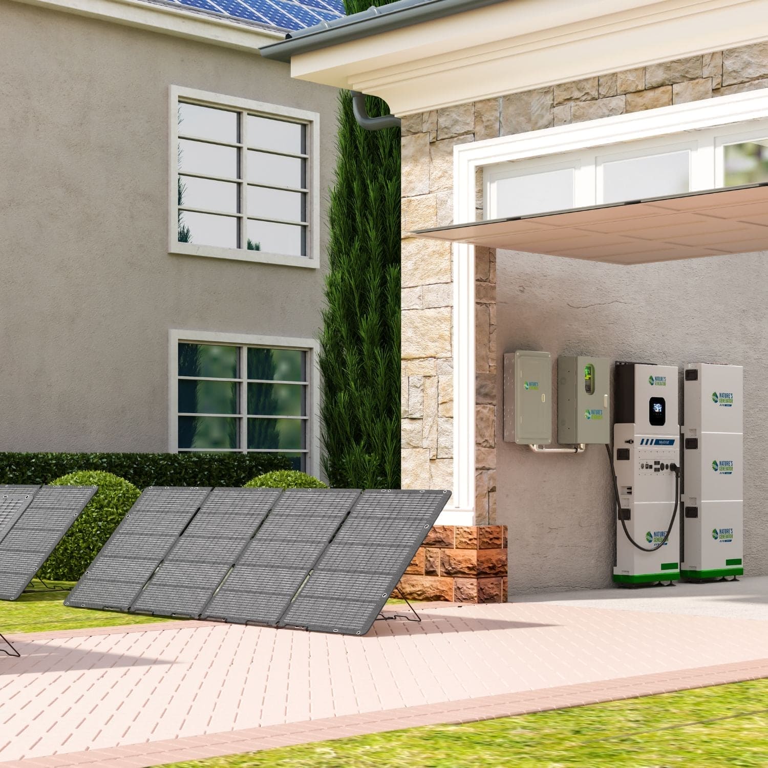 MyGrid 10K Portable Solar Power Generator - Reliable Home Backup Power for Emergencies, Camping & Off-Grid Living
