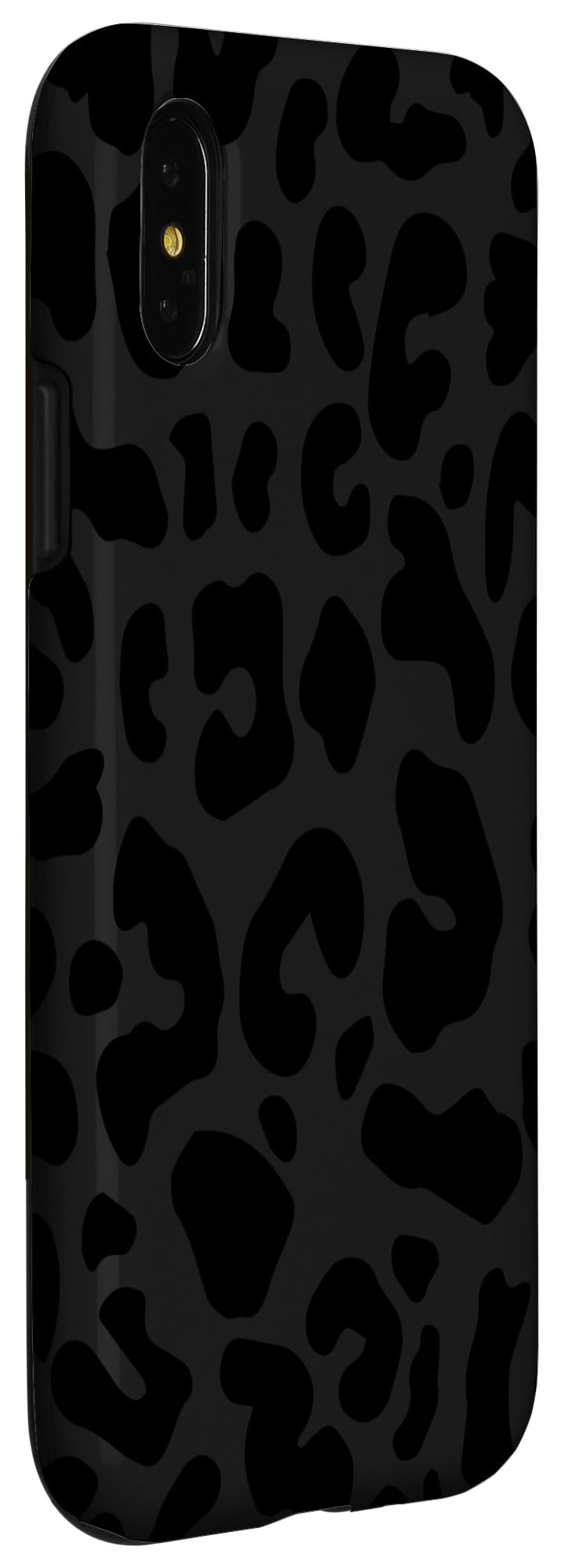 iPhone X/XS Black & White Cheetah Print Phone Case - Cute Animal Design Protective Cover for Women & Girls - Perfect for School, Work & Everyday Use