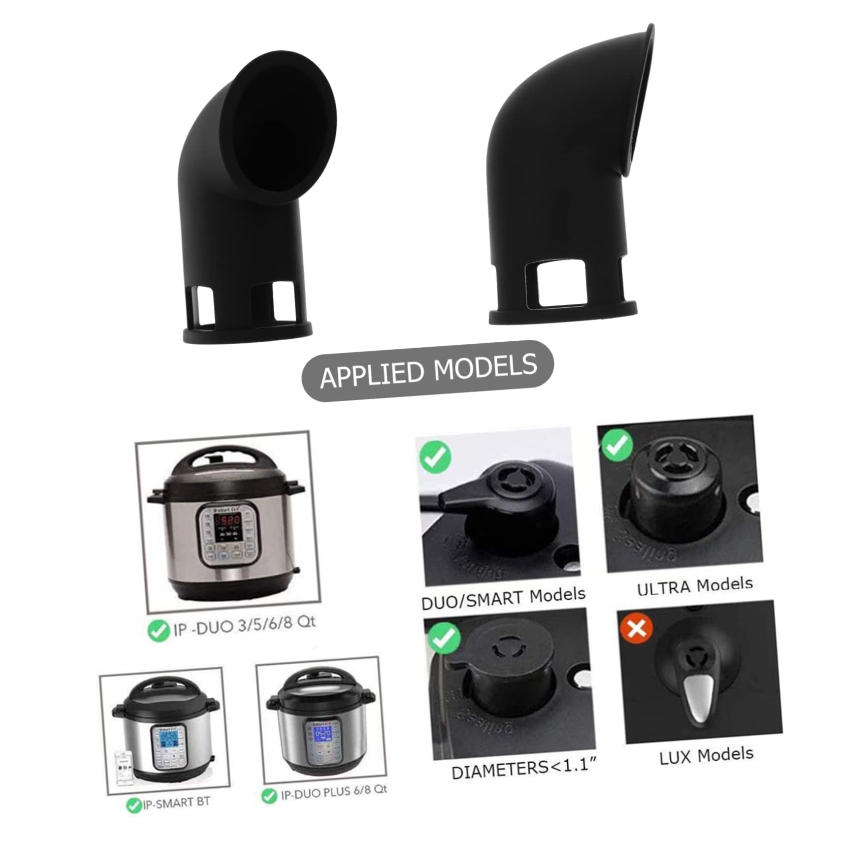 Hemoton 1-Piece Steam Release Valve Splitter - Pressure Cooker Accessory for Kitchen Safety | Perfect for Multi-Cooker, Instant Pot & Stovetop Pressure Cookers | Prevents Steam Burns & Splatters