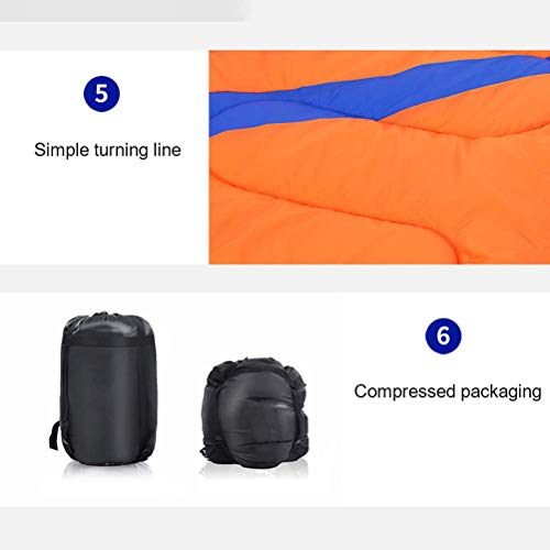 Ultra-Warm Synthetic Fiber Sleeping Bag for Adults - Lightweight & Portable for Camping, Hiking, Backpacking in Cool Weather (220x75cm) with Compression Sack - Perfect for Outdoor Adventures & Emergency Preparedness