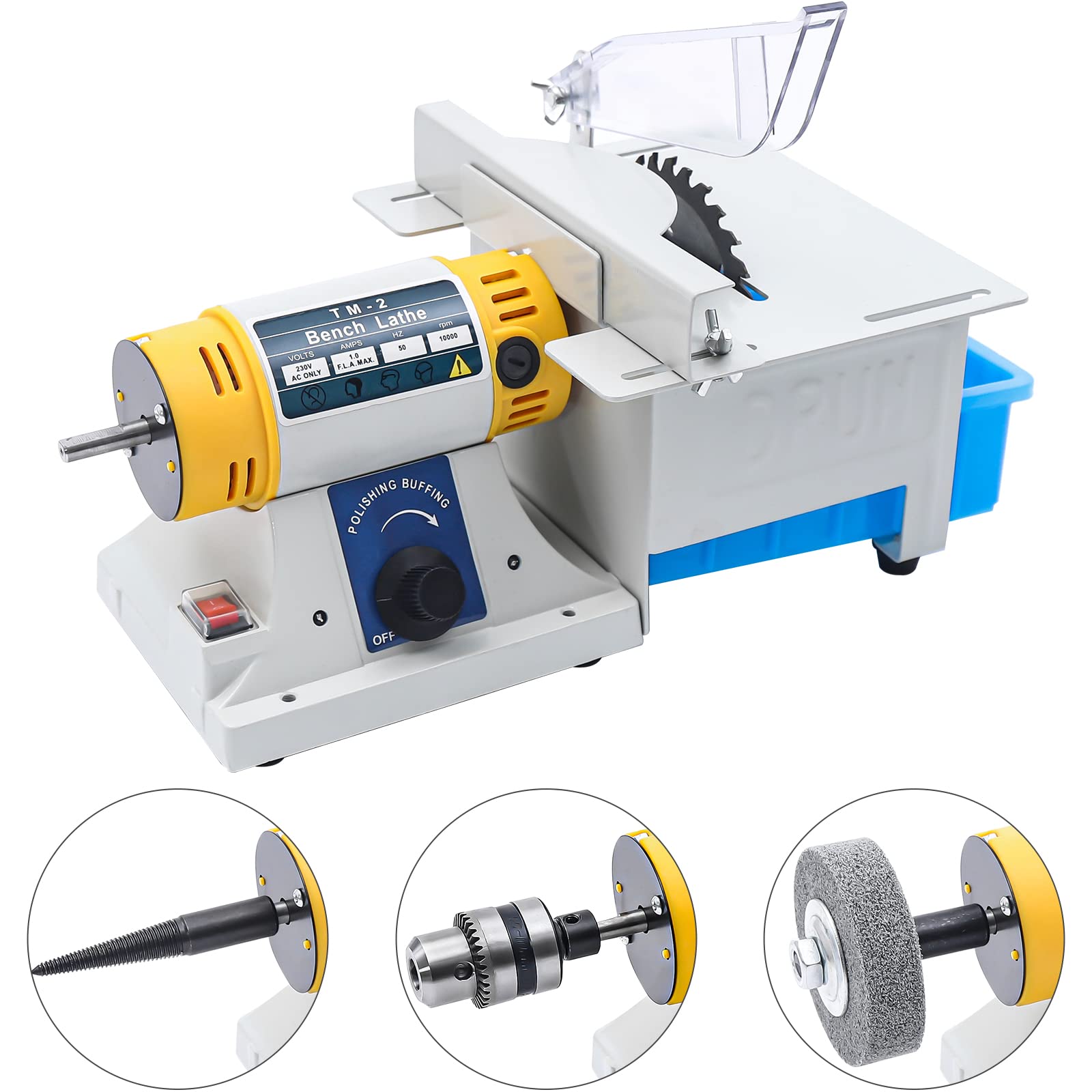Multi-Function Jewelry Polishing Machine - Bench Lathe Polisher, Mini Table Saw & Engraving Tool for Jewelry Making, Woodcrafting, Jade & Lapidary Work - Perfect for DIY Enthusiasts & Professional Jewelers
