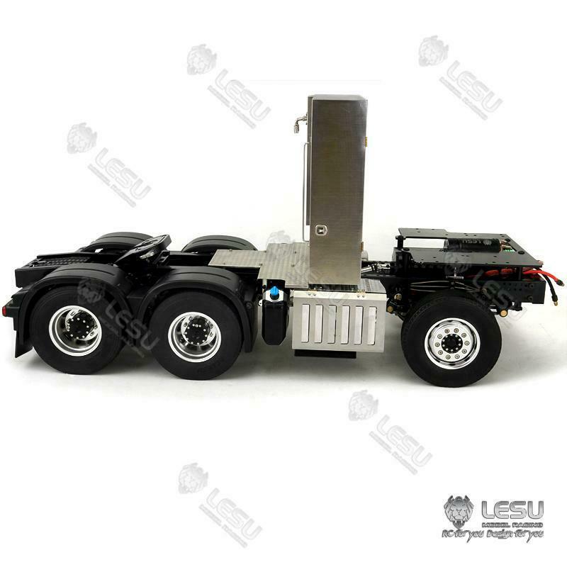 1/14 LESU RC Tractor Truck - 6x6 Metal Remote Control Vehicle with 3-Speed Transmission, 3363 Assembled Chassis, Motor & Servo - DIY Car Model for Off-Road Adventure & Collectors