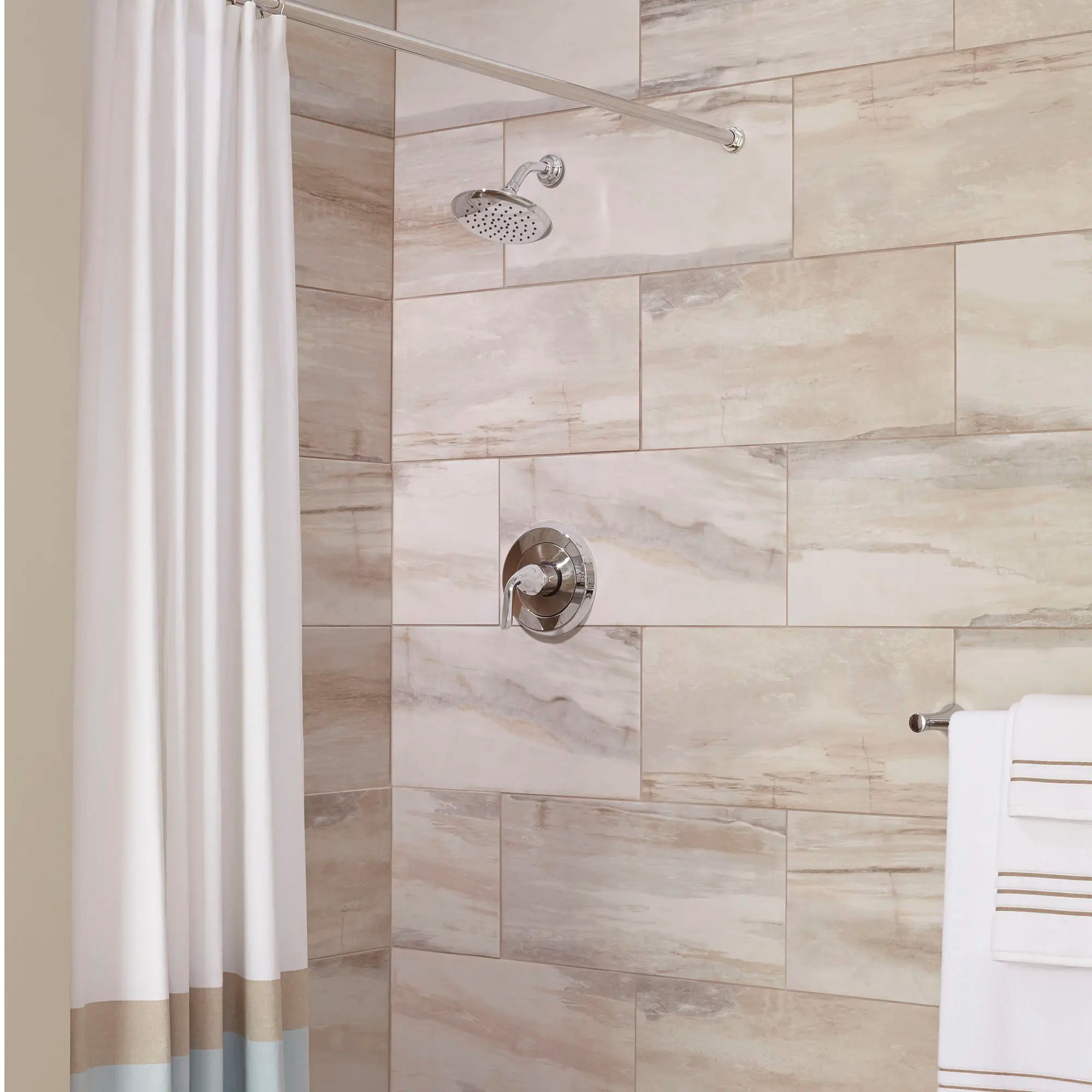 Fluent® Valve Trim Kit with Double Ceramic Pressure Balance Cartridge & Lever Handle - Perfect for Bathroom Faucet Replacement and Shower Installation