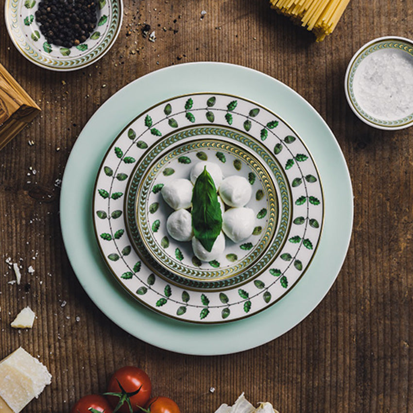 Bernardaud Constance Gold & Green Leaves Plate - Elegant Dinnerware for Fine Dining & Special Occasions