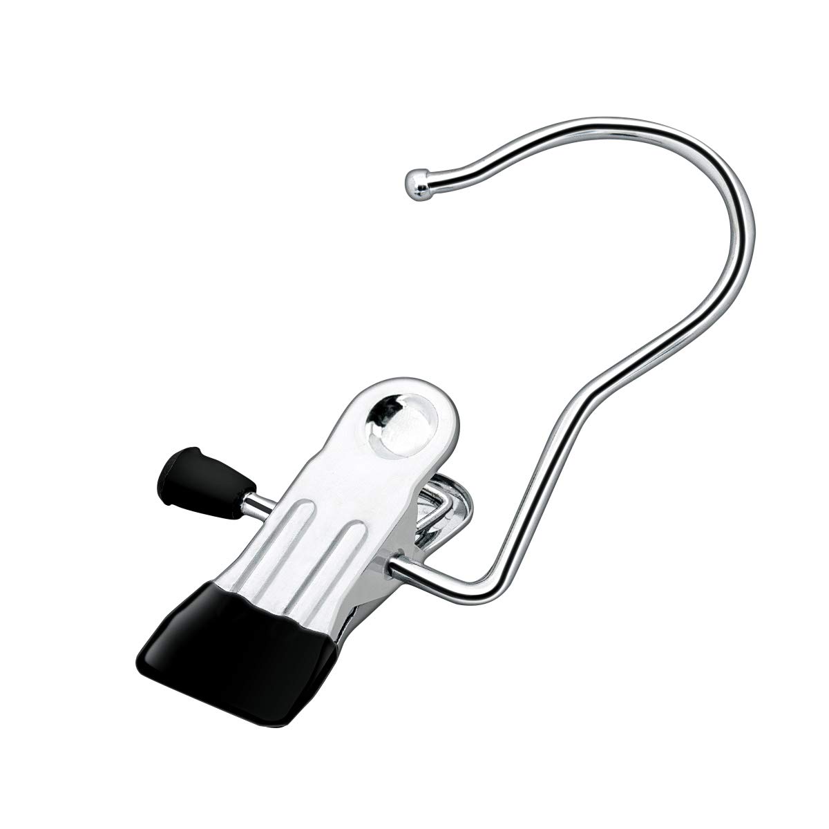 Coideal 8-Pack Heavy Duty Stainless Steel Laundry Hooks - Boot & Clothes Hangers for Travel, Closet & Home - Durable Drying Clips for Pants, Towels, Socks (Black) | Perfect for Small Spaces, Camping & RV Organization