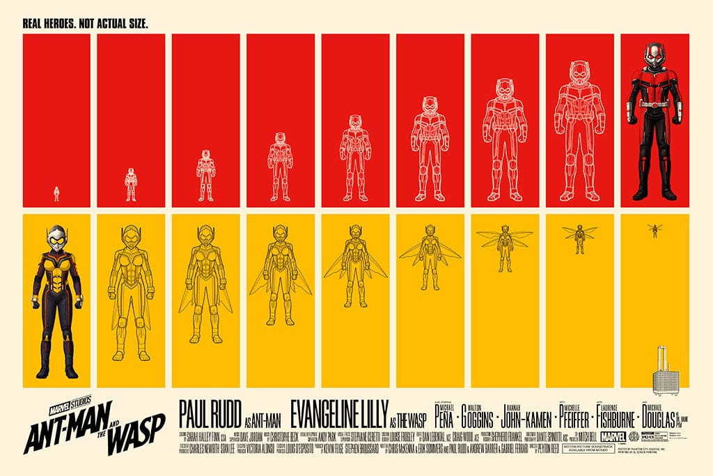 Ant-Man and The Wasp Movie Poster - Premium Horizontal Wall Art for Marvel Fans - Perfect for Home Theater, Bedroom Decor & Comic Book Collections