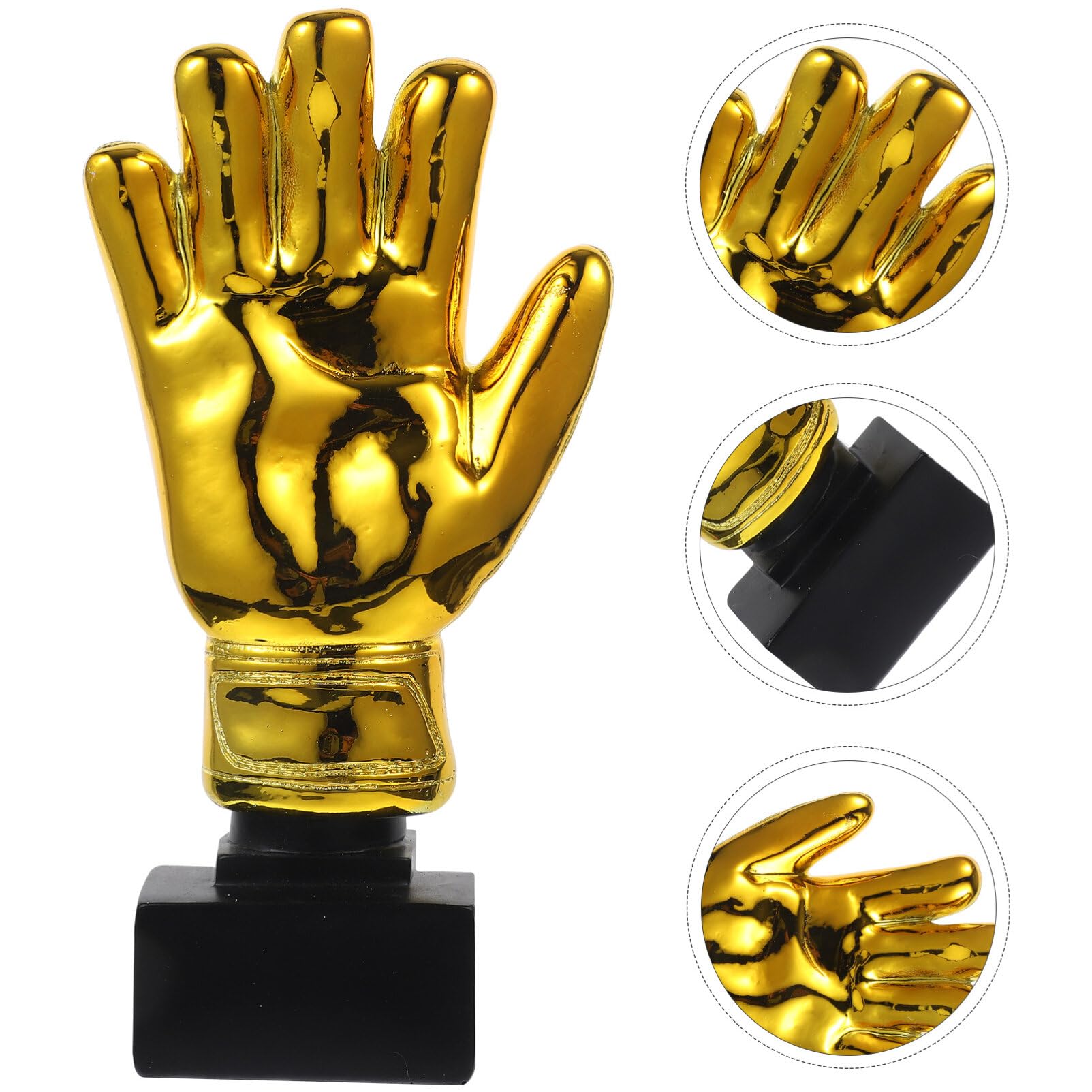 Gold Plated Goalkeeper Trophy Cup with Resin Base - Soccer Goalie Gloves Design for Awards, Prizes & Tournaments | Perfect for Soccer Matches, Sports Banquets & Championship Celebrations