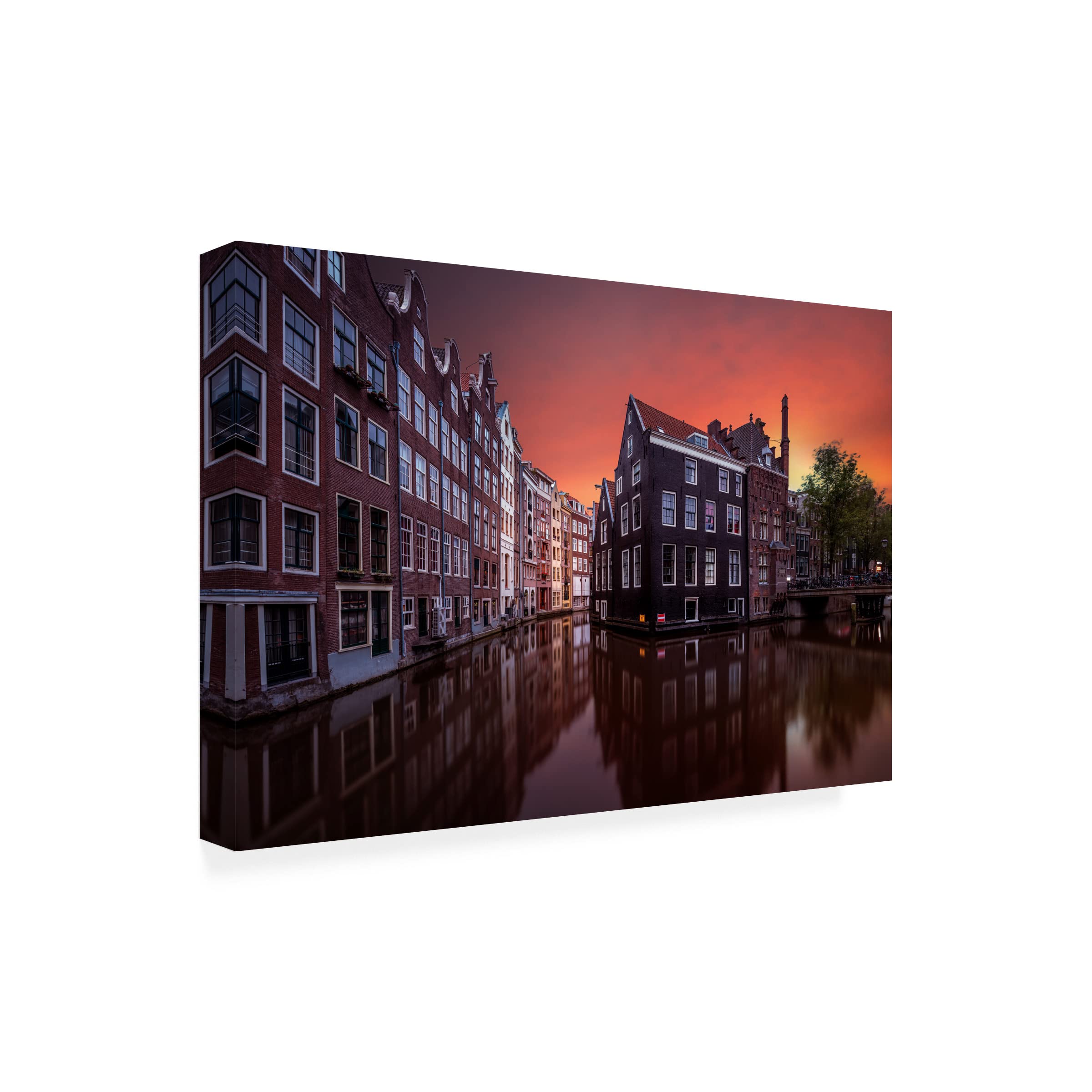Trademark Fine Art 'Amsterdam Dawn' Canvas Wall Art Print by Meraki - Perfect for Living Room, Bedroom & Office Decor