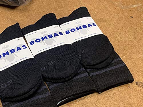Bombas Black Socks for Men - 4 Pack Large Size - Comfortable & Durable Everyday Wear for Work, Gym & Casual Outfits