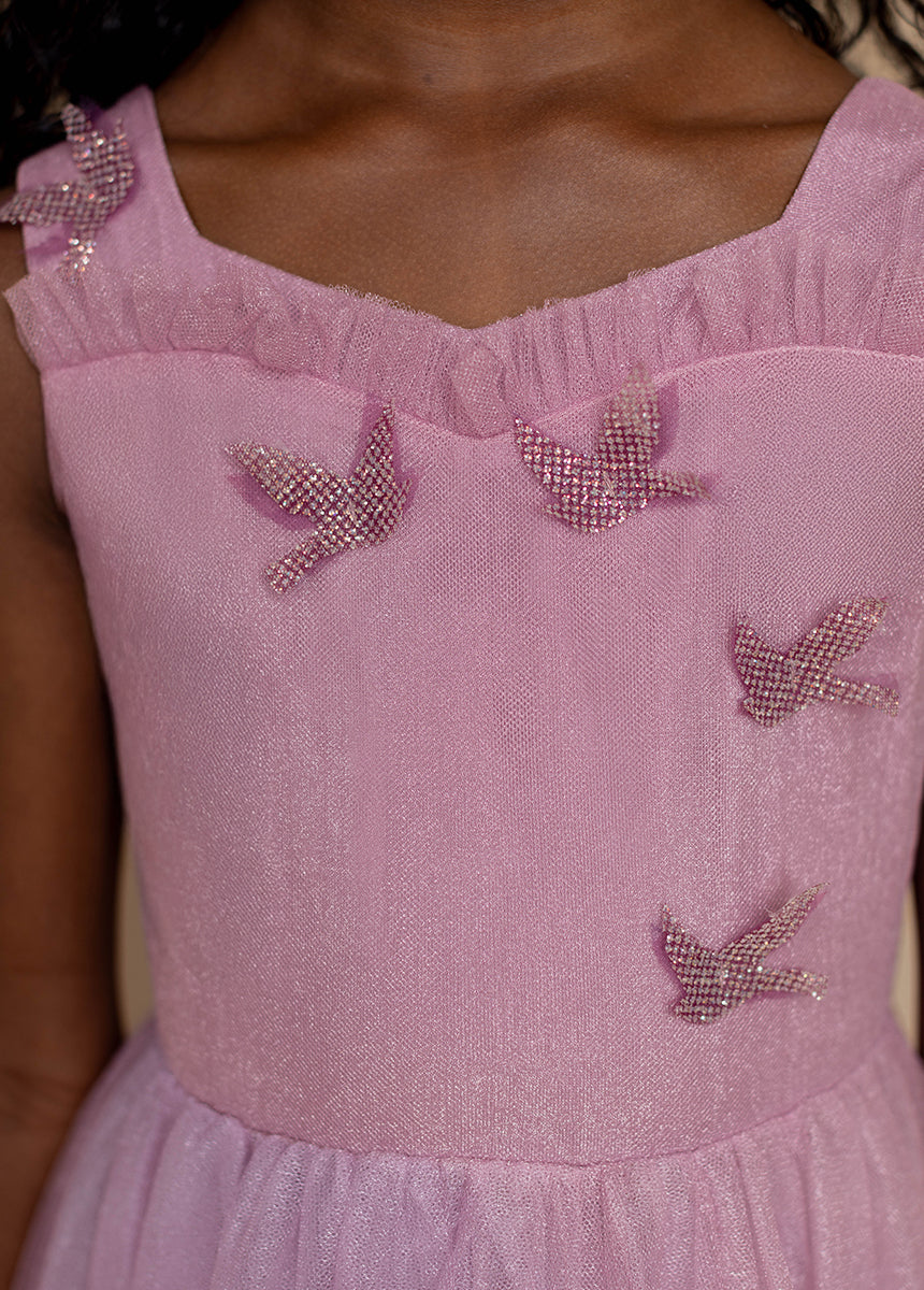 Elegant Light Orchid Sparrow Dress for Women - Flowy A-Line Summer Dress for Casual Outings, Parties & Weddings