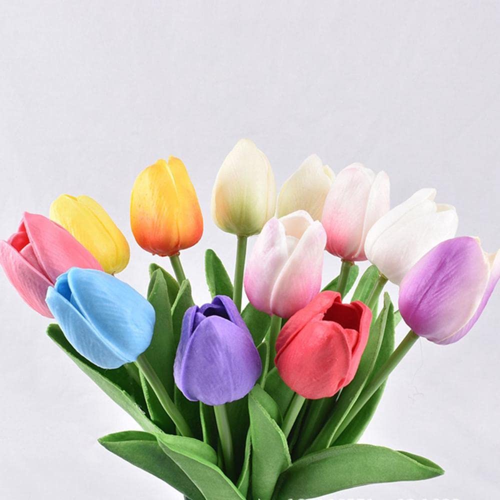 10 Pcs Real Touch Artificial Tulips - 13.4