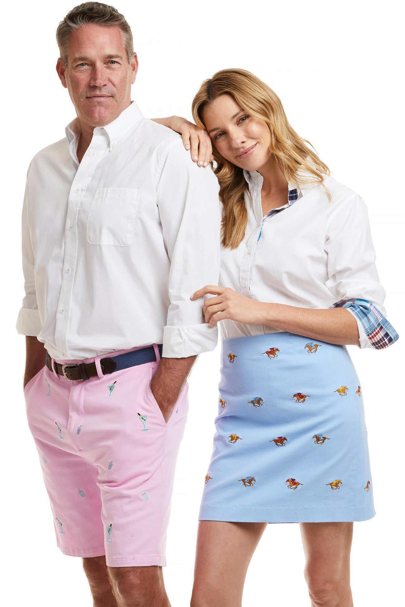Stylish Ali Skirt - Stretchy Twill Fabric with Racing Horse Print - Perfect for Casual Outings, Office Wear & Summer Fashion