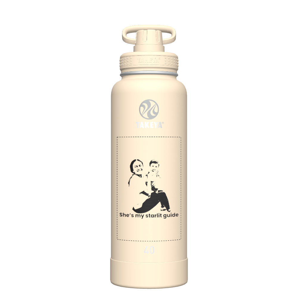 40oz Leak-Proof Bottle with Spout Lid for Oatmilk - Customizable & BPA-Free - Perfect for Smoothies, Coffee, and On-the-Go Hydration