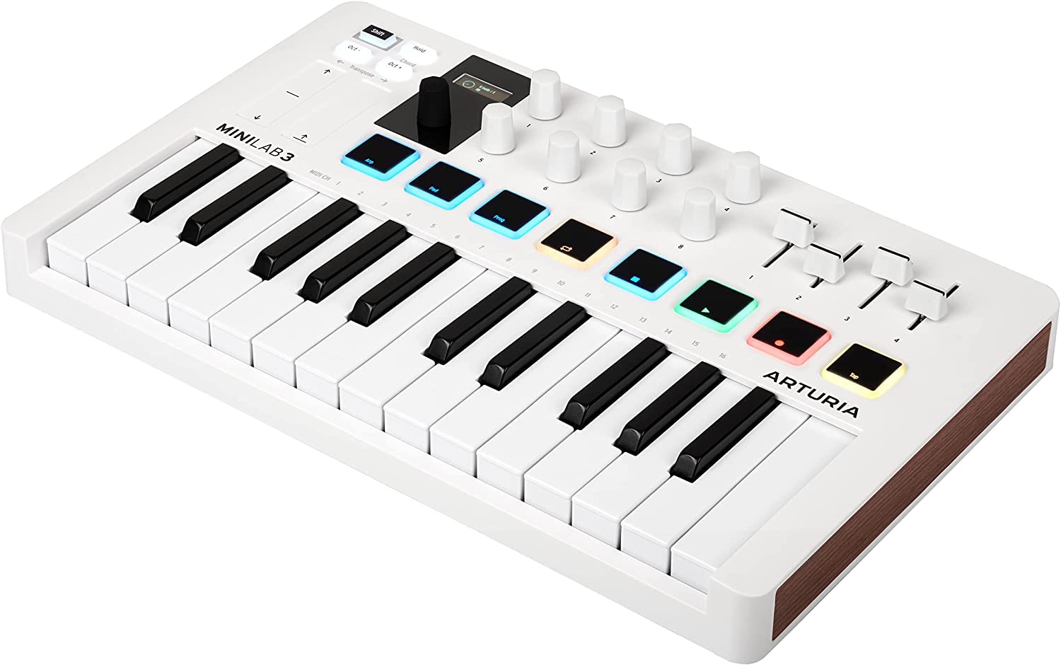 Arturia MiniLab 3 25-Key Portable MIDI Keyboard Controller with Software - White Compact USB MIDI Keyboard for Music Production, Recording Studio & Live Performance | Includes Pig Hog MIDI Cable & Polishing Cloth