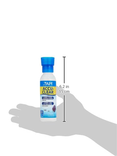 API ACCU-CLEAR Freshwater Aquarium Water Clarifier - 4 oz Bottle for Crystal Clear Fish Tank Water | Eliminates Cloudiness & Improves Water Clarity | Perfect for Small to Medium Aquariums