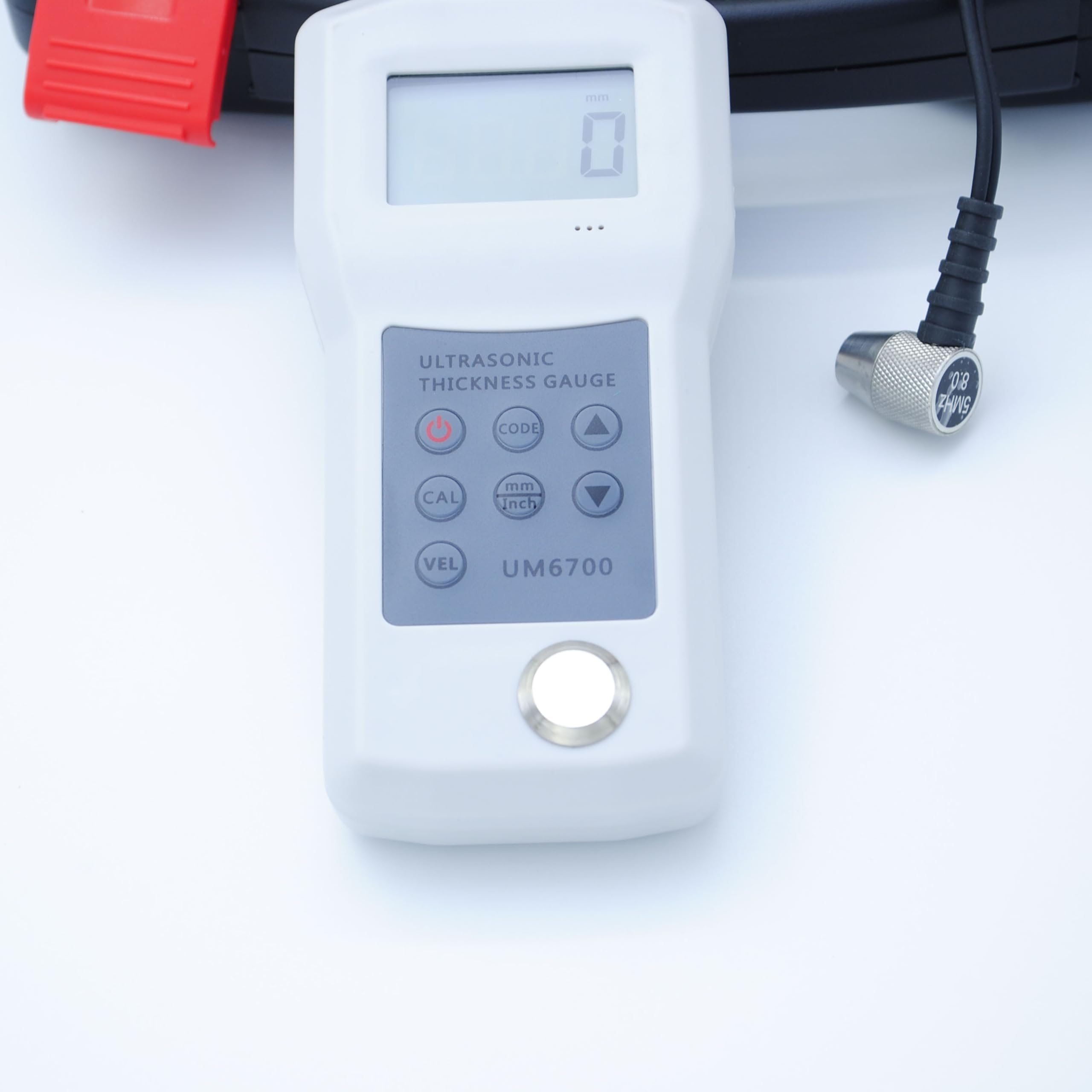 Ultrasonic Thickness Gauge Tester - 1.0 to 280mm Measuring Range, 0.1mm Resolution, Backlight LCD Display - Perfect for Metal, Plastic & Pipe Thickness Measurement in Industrial & Construction Applications