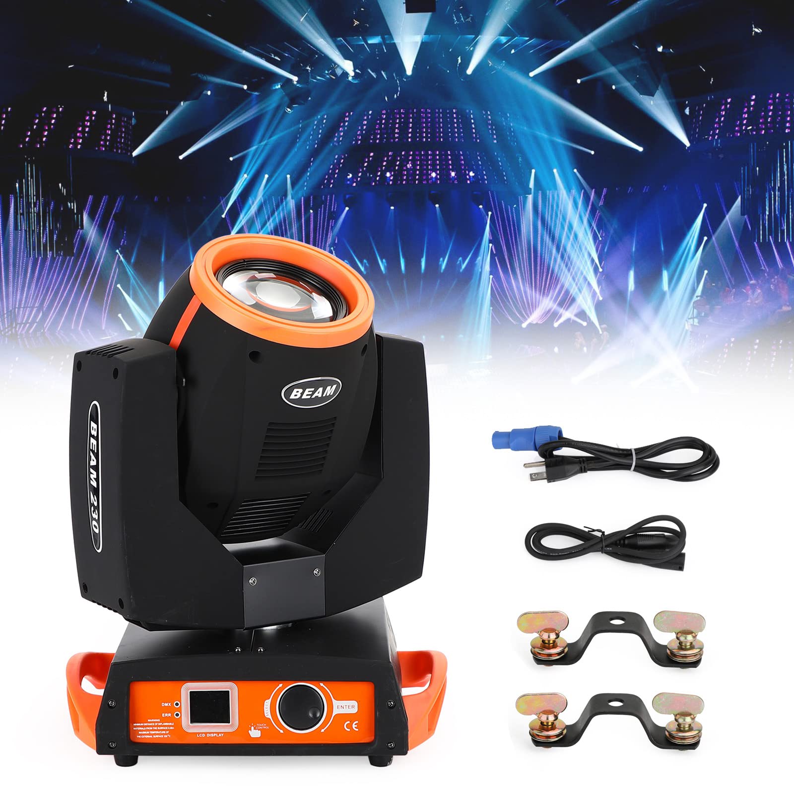 230W RGBW LED Moving Head Light with 7R Beam & 8 Prism - DMX512 Stage Lighting for DJ Disco Party, Club Show, Concert and Wedding Events