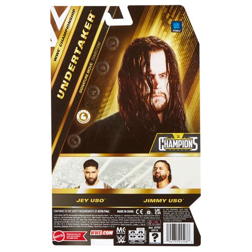 WWE Undertaker 1994 Action Figure - Collectible Wrestling Toy for Fans, WWE Main Event Series - Perfect for Display, Play & WWE Memorabilia Collections